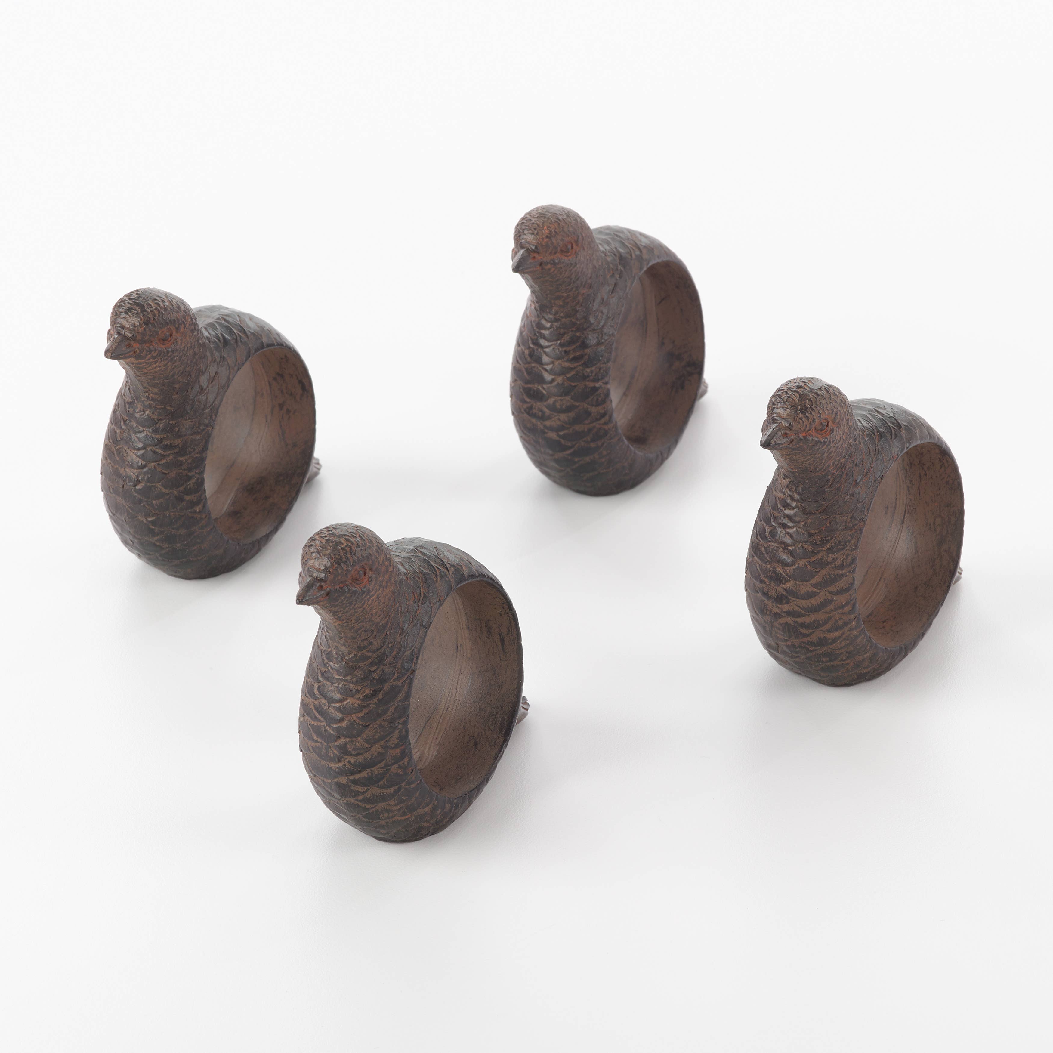 Quail Napkin Rings | Set of 4