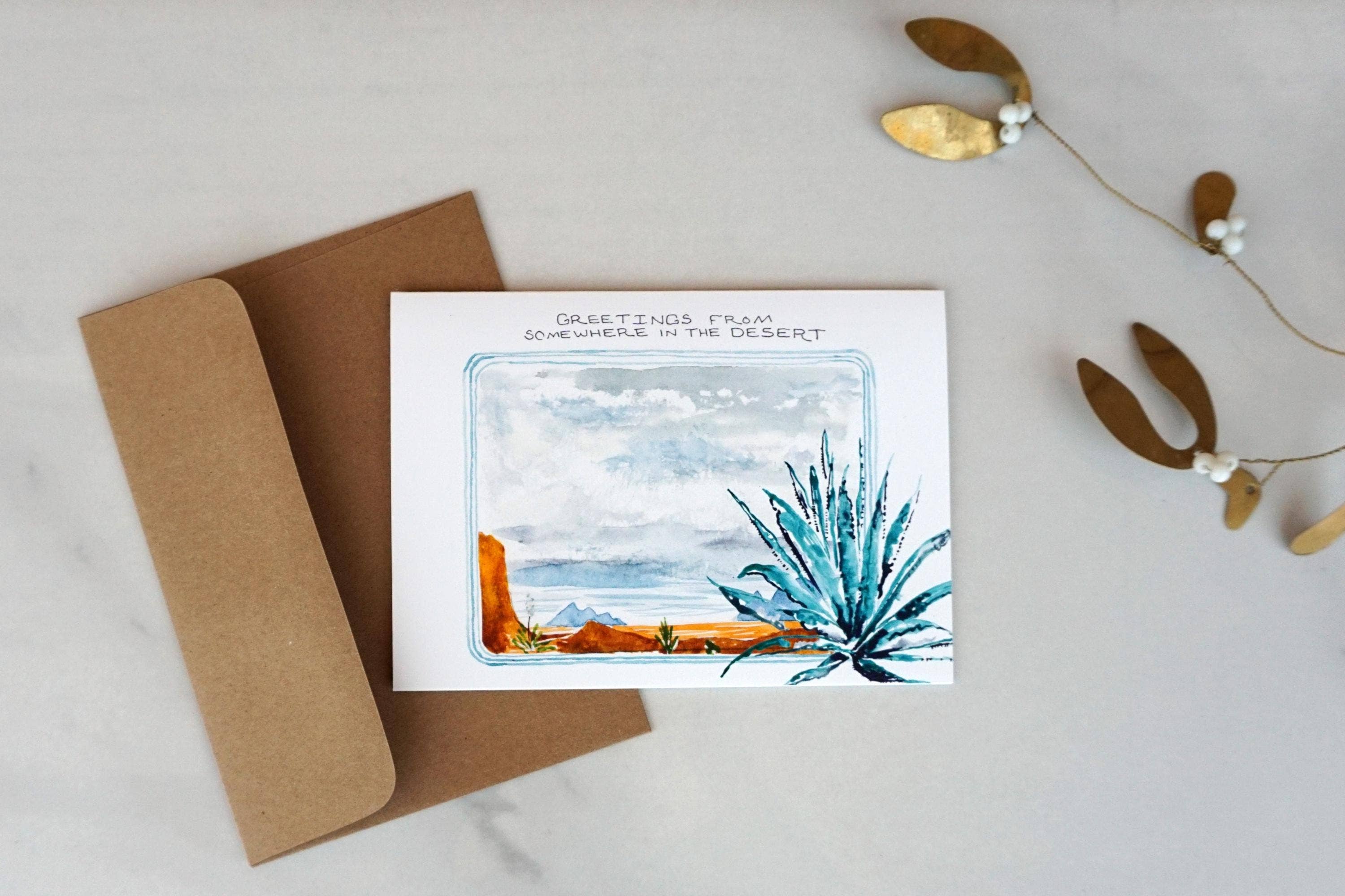 "Greetings From Somewhere in the Desert" Card, A7