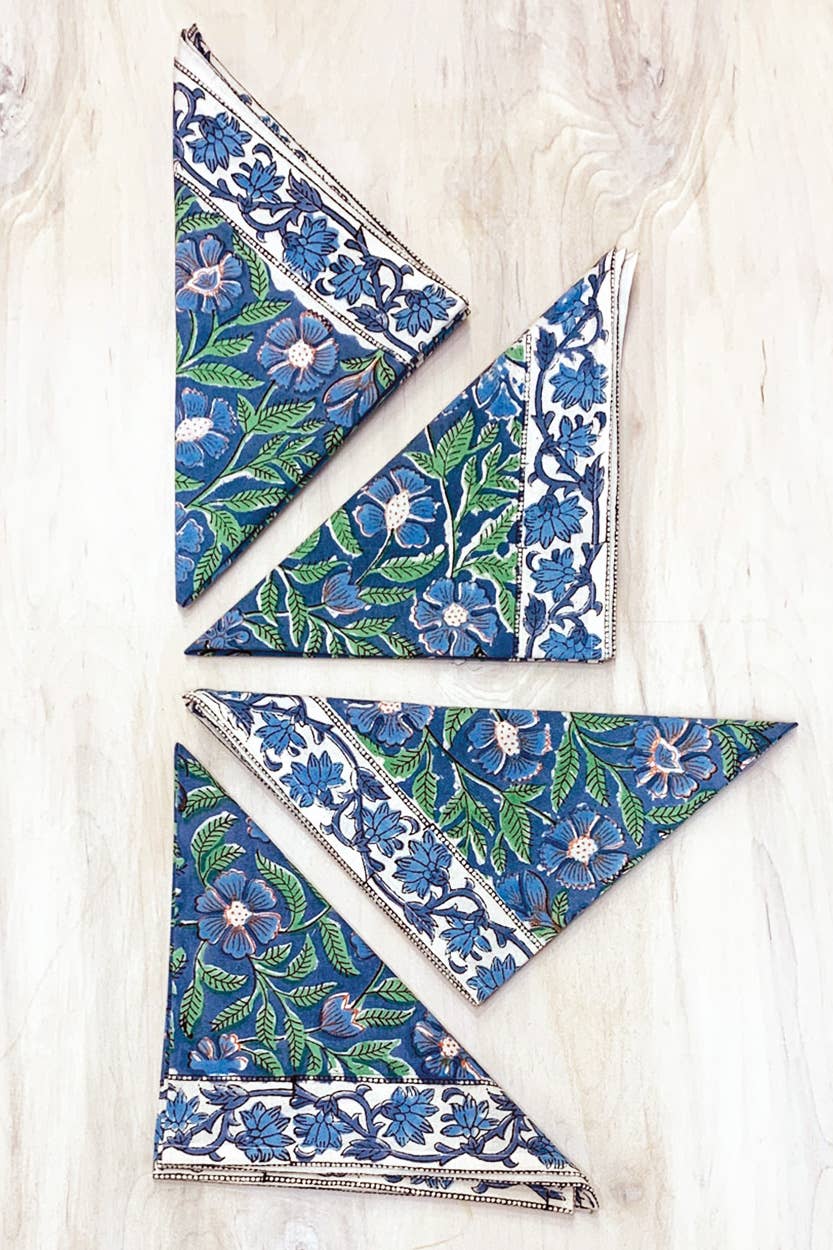 Sage & Blue Napkin | Set of 4