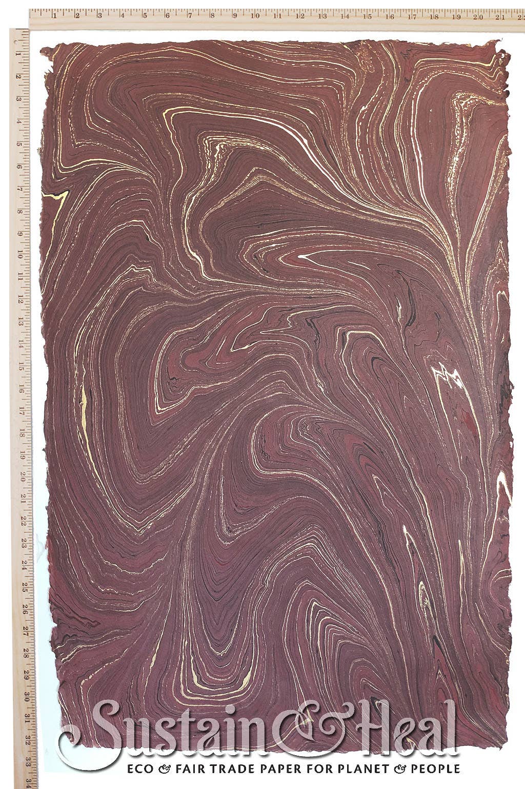 Plum Marble Sheet | Handmade Paper | #177