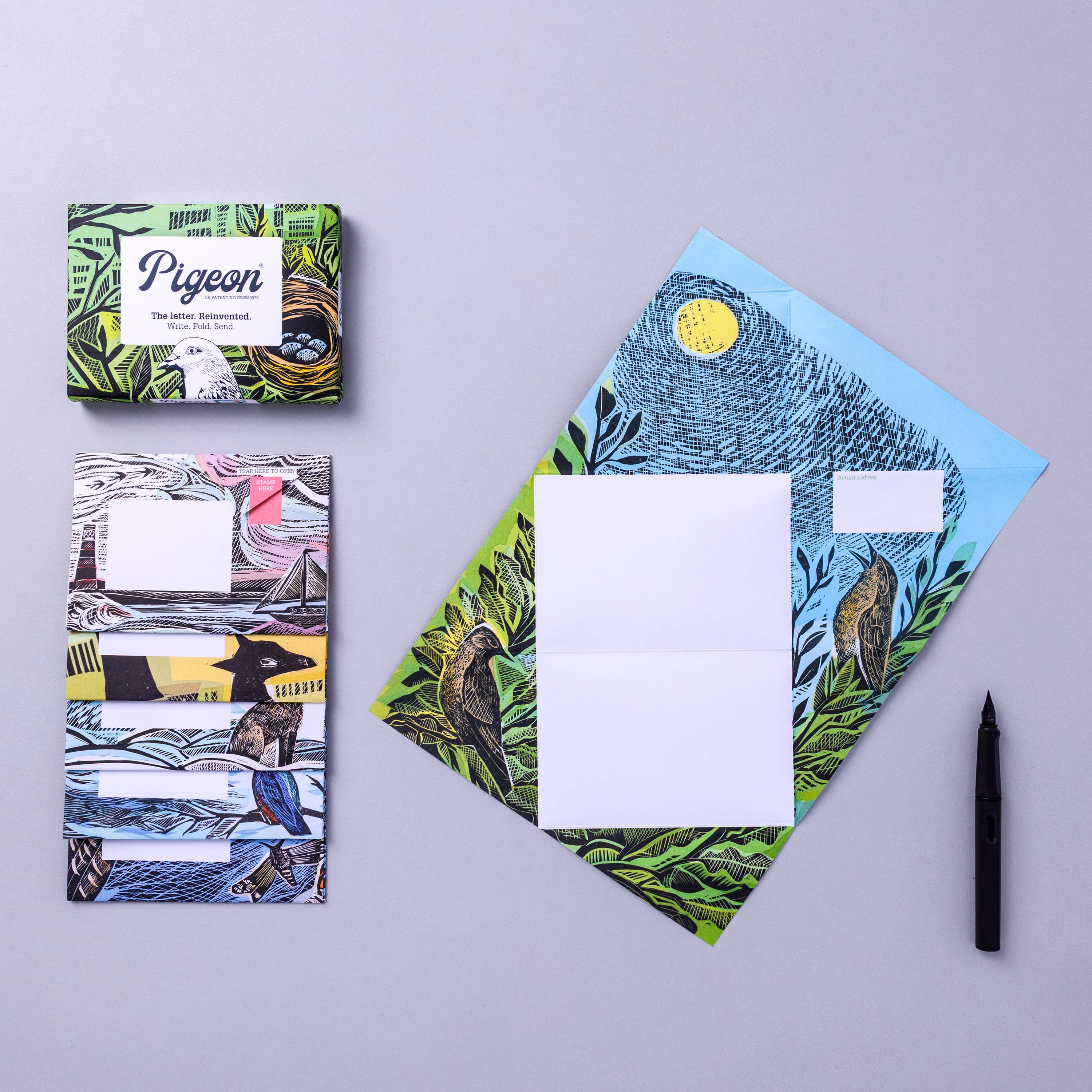 Wonderfully Wild Pigeon | Folding Letters | Pack of 6
