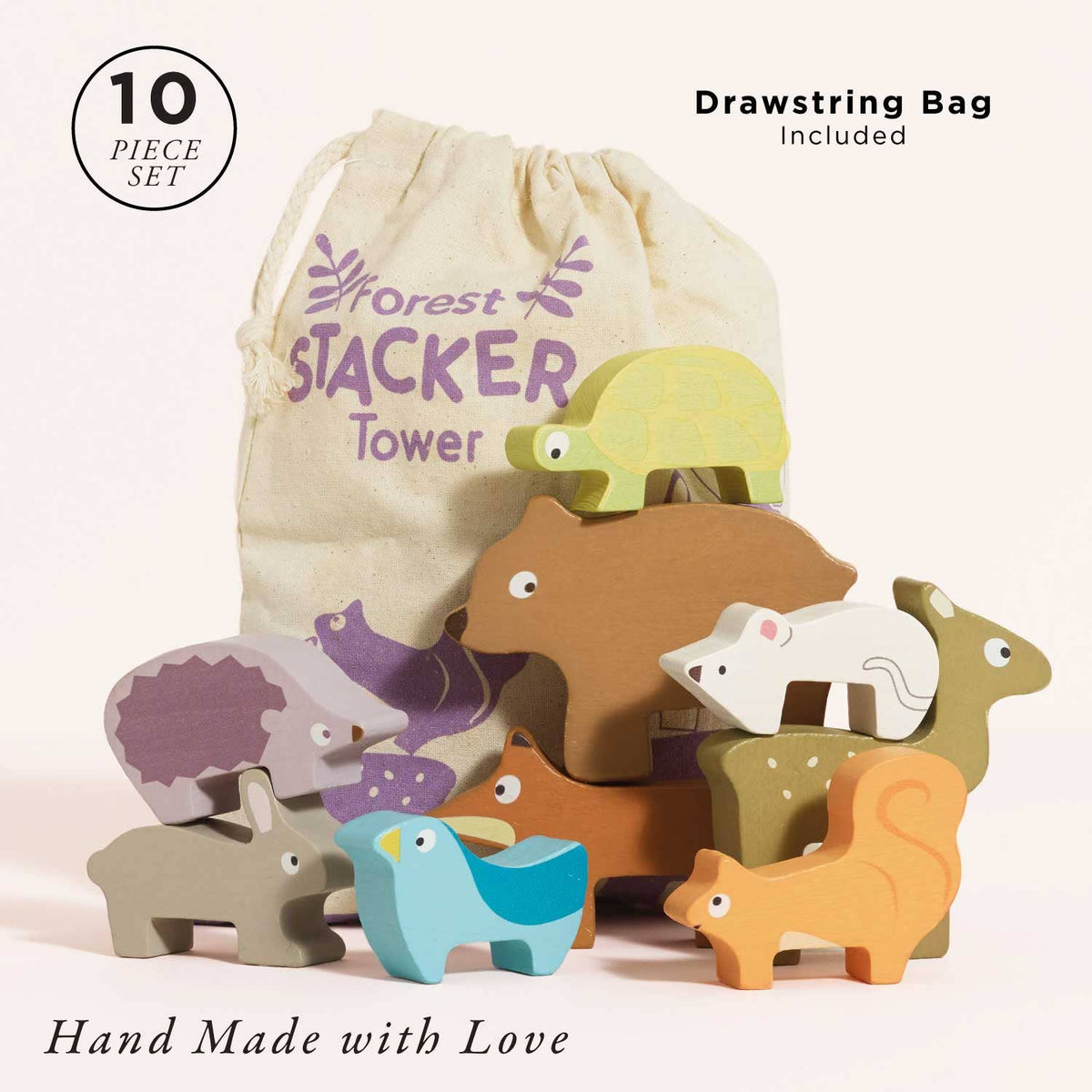 Woodland Stacking Forest Animals and Bag