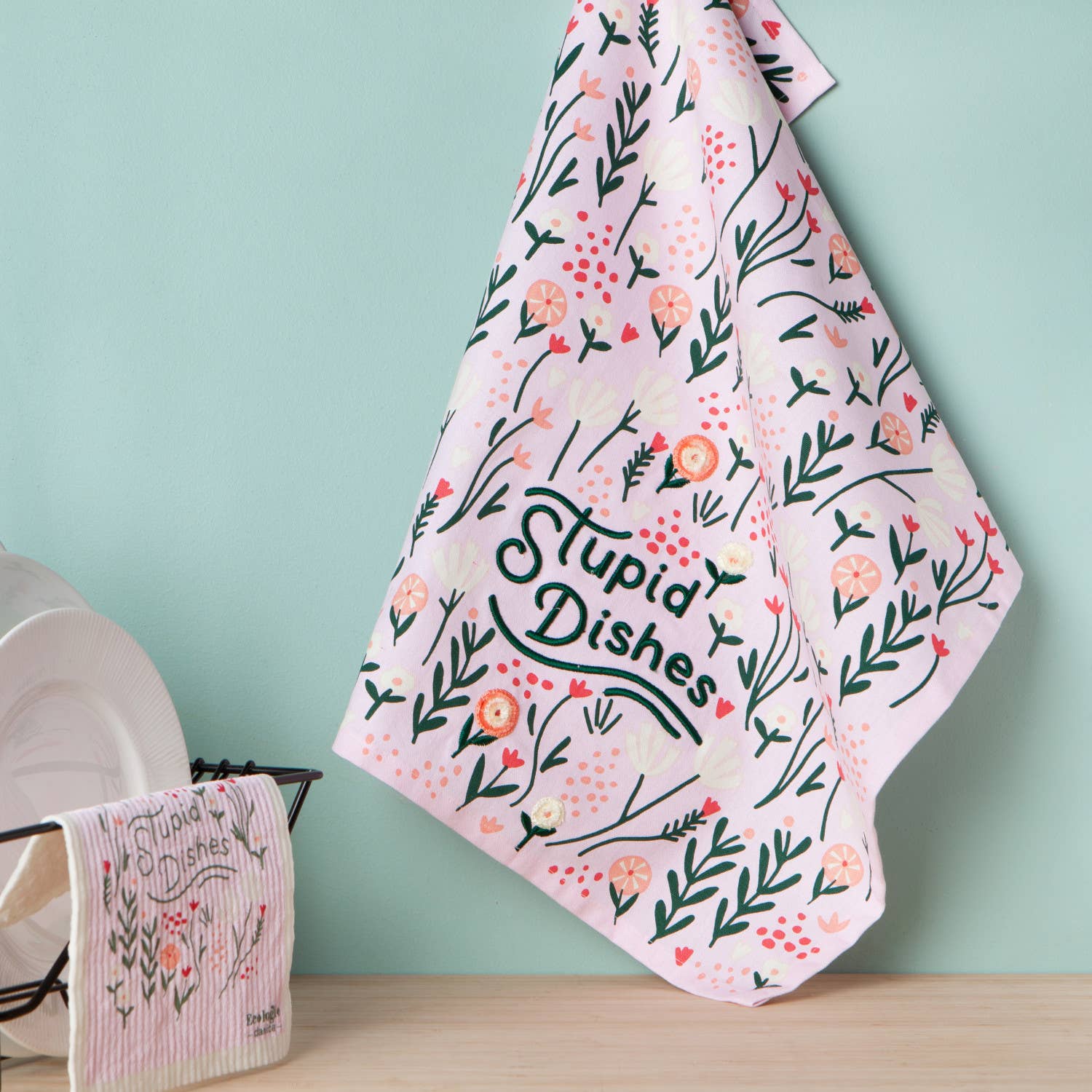 Stupid Dishes Dishtowel