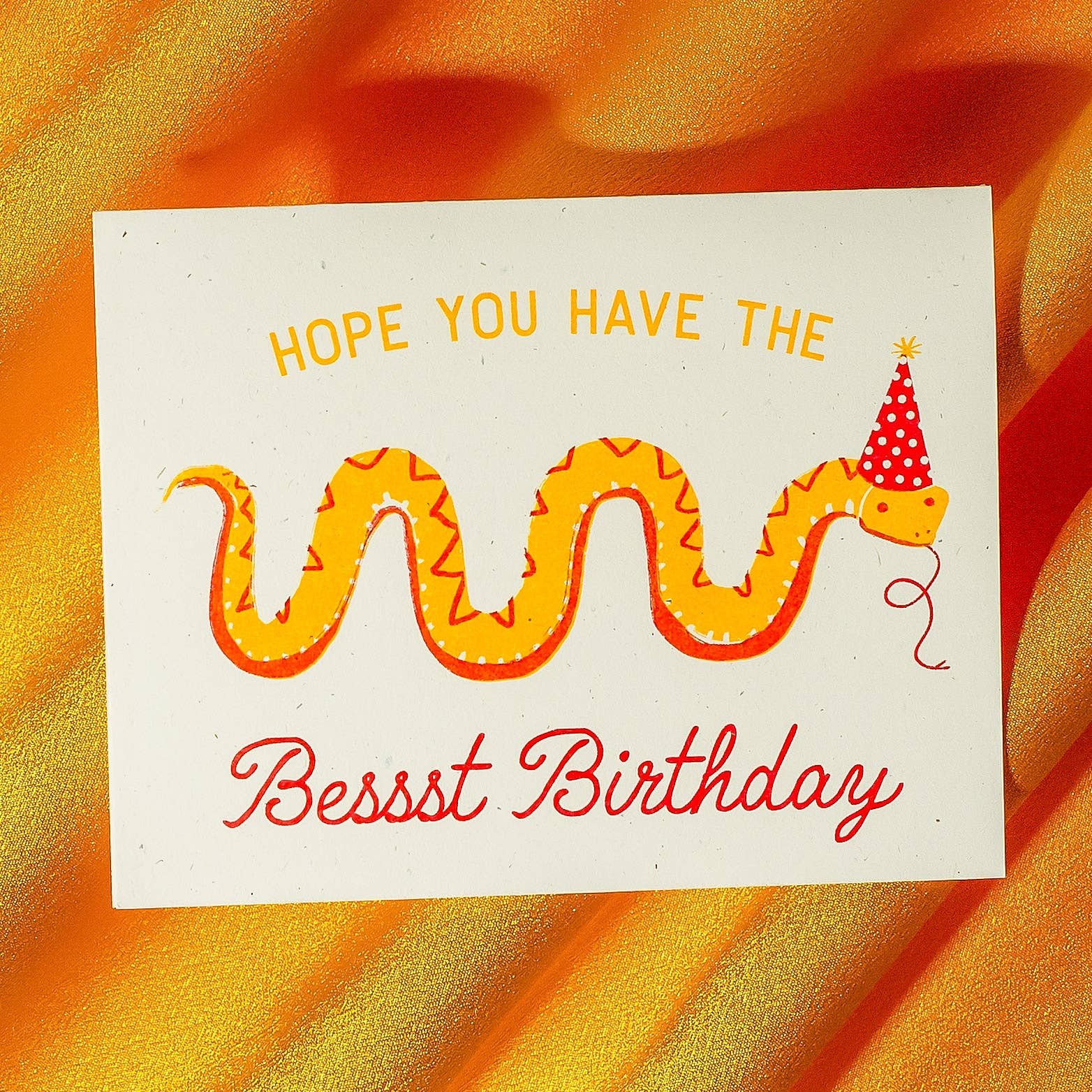 Bessst Birthday Snake - Risograph Card