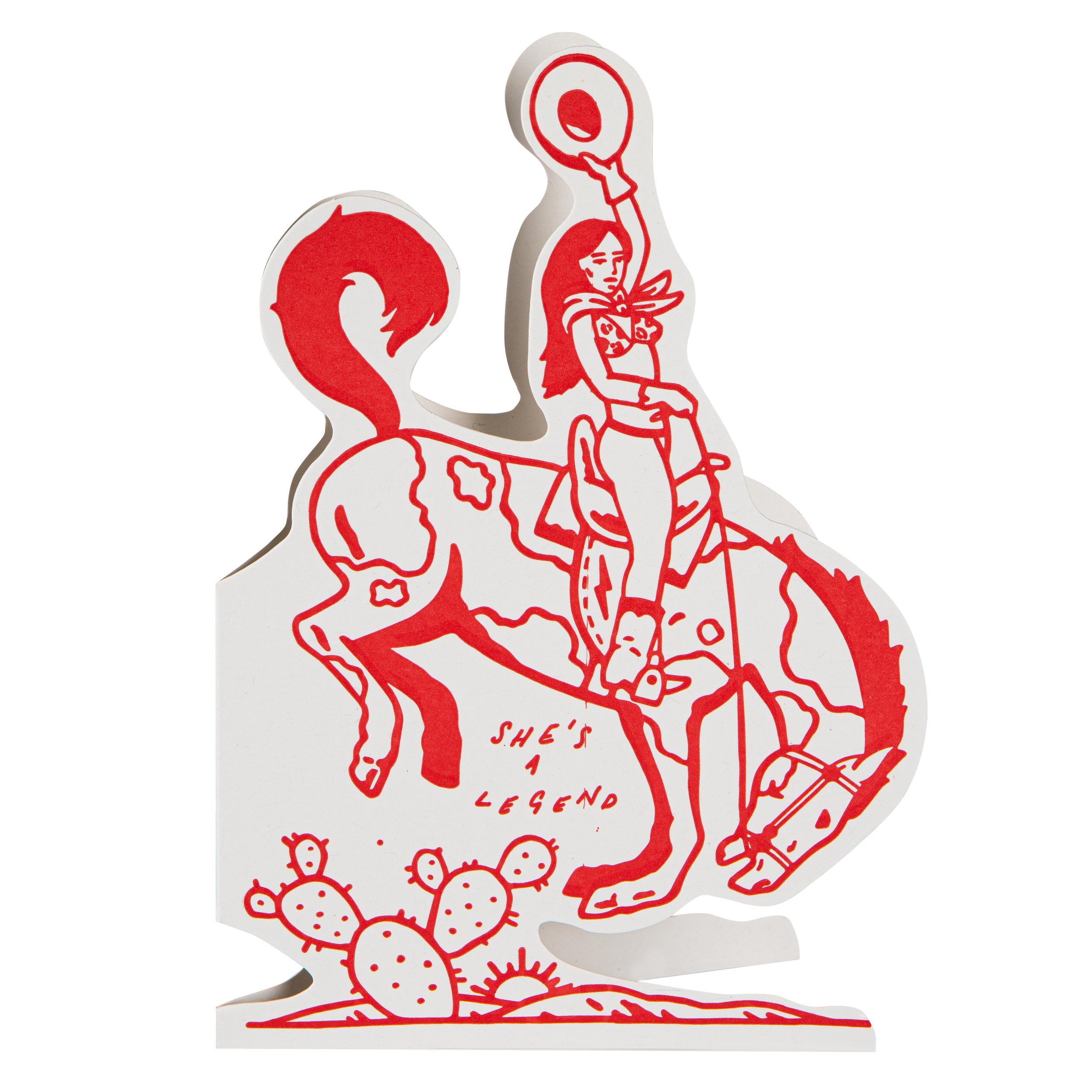 She's A Legend Cowgirl | Cut-Out - Greeting Card