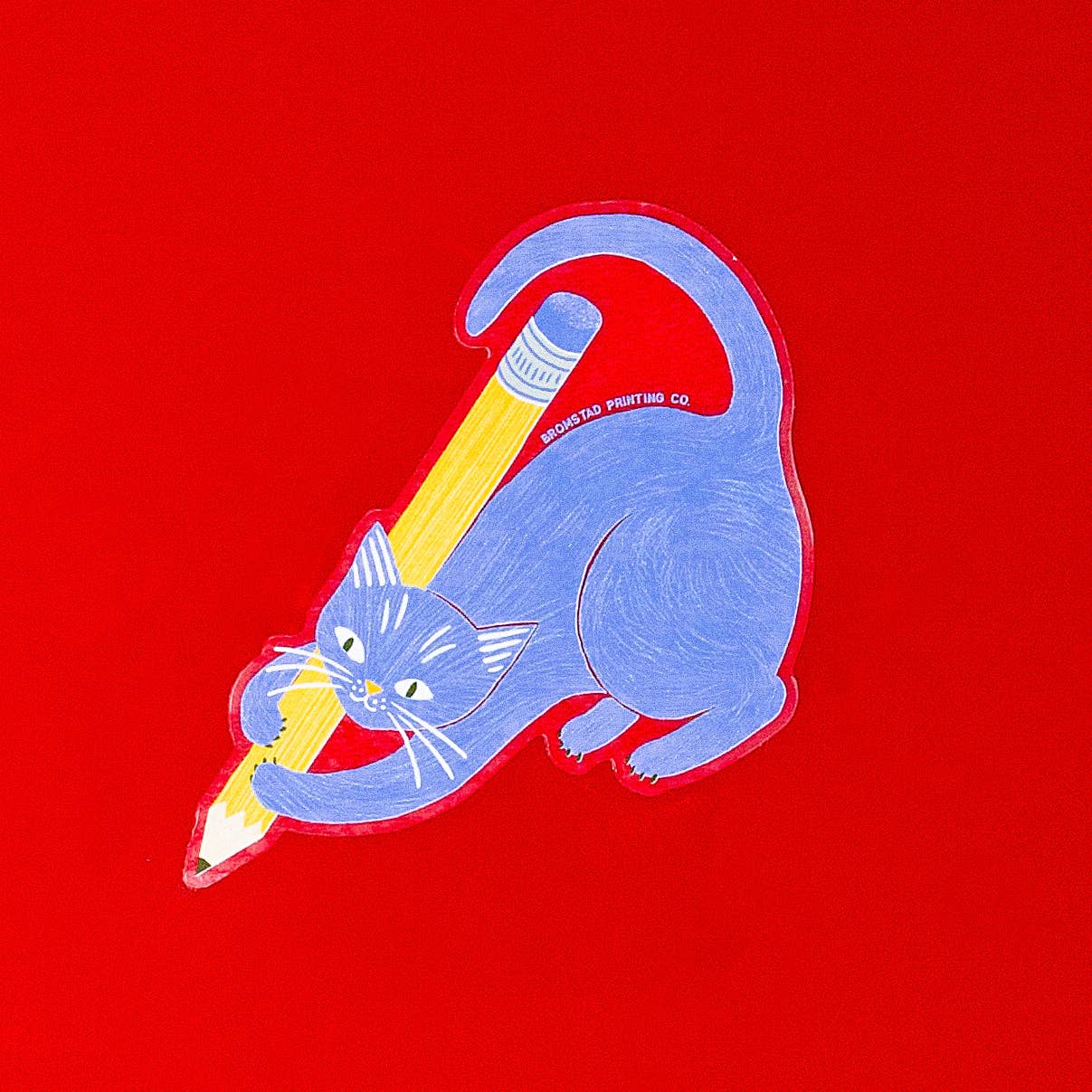 Pencil Cat | Clear Sticker