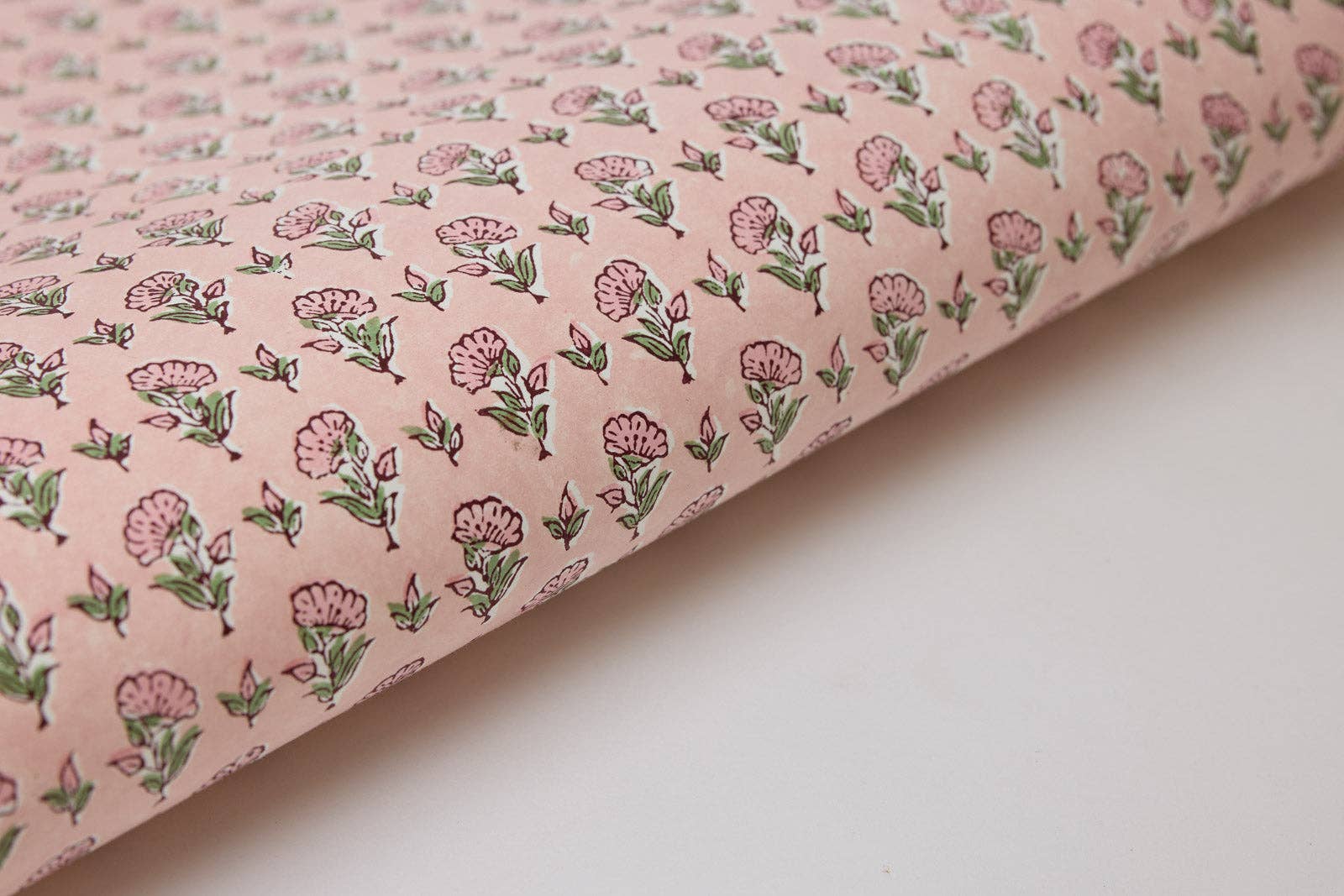 Block Printed Wrapping Paper | Ditsy Floral | Blush