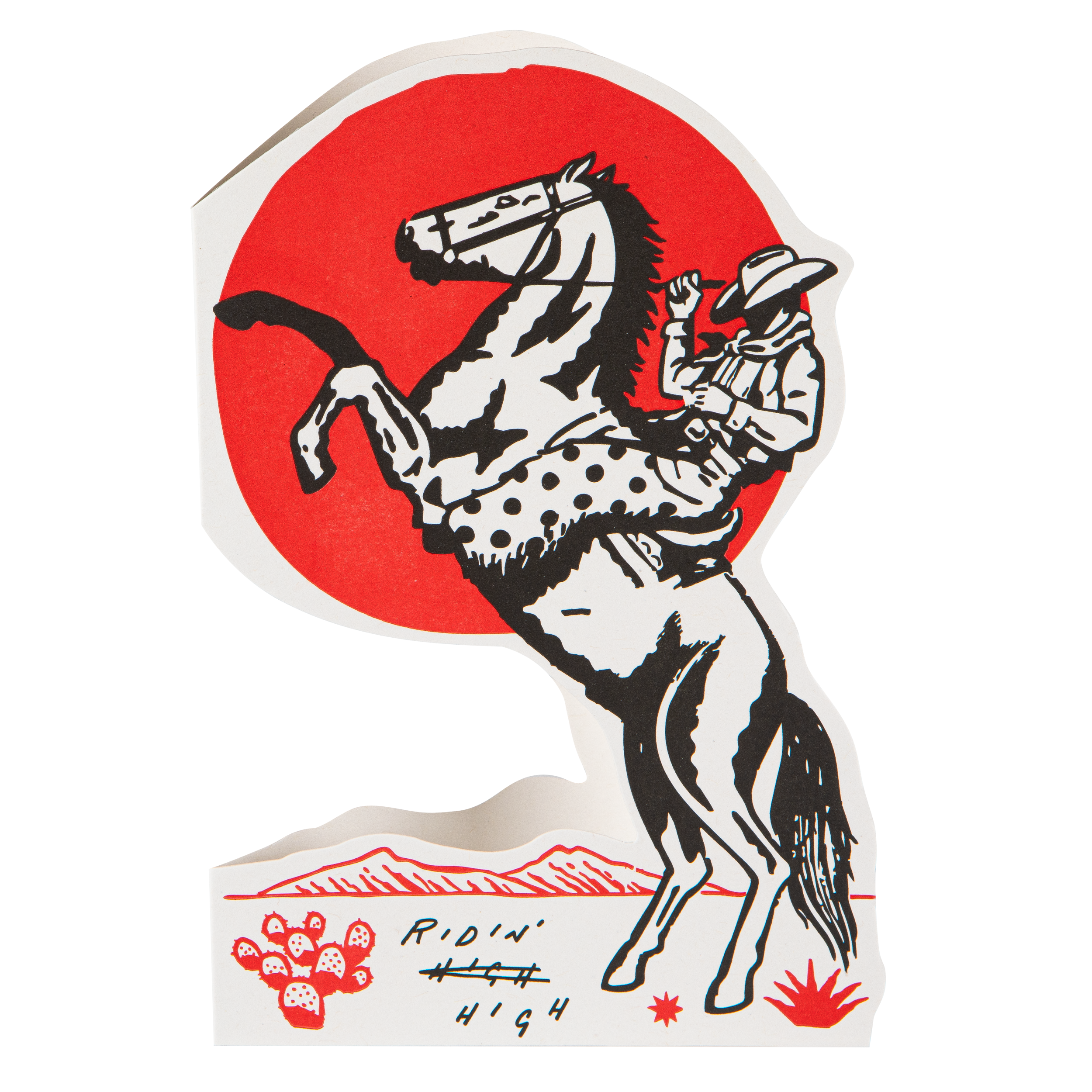 Ridin' High Cowboy | Cut-Out - Greeting Card