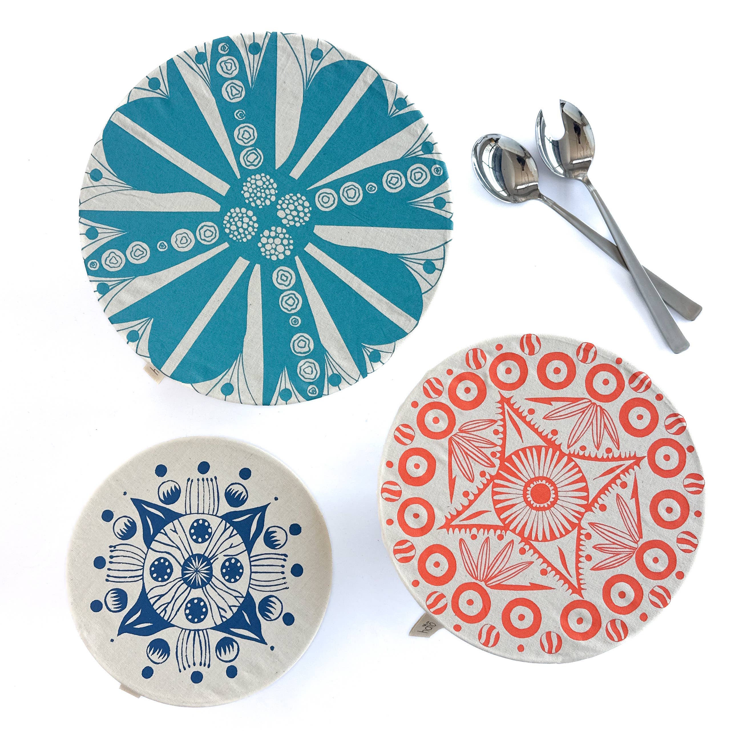 Halo Dish and Bowl Cover Large Set of 3 Aloe