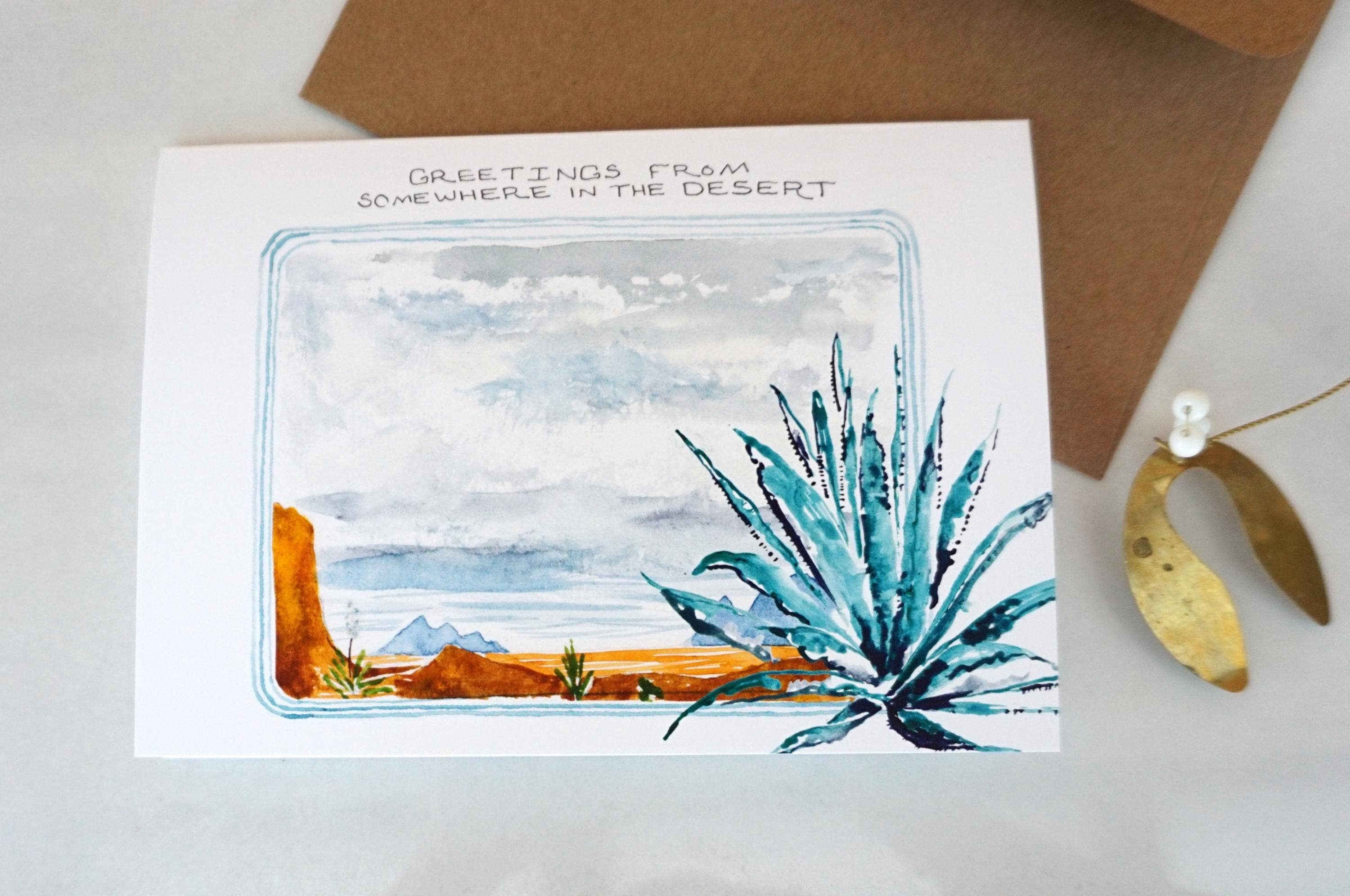 "Greetings From Somewhere in the Desert" Card, A7