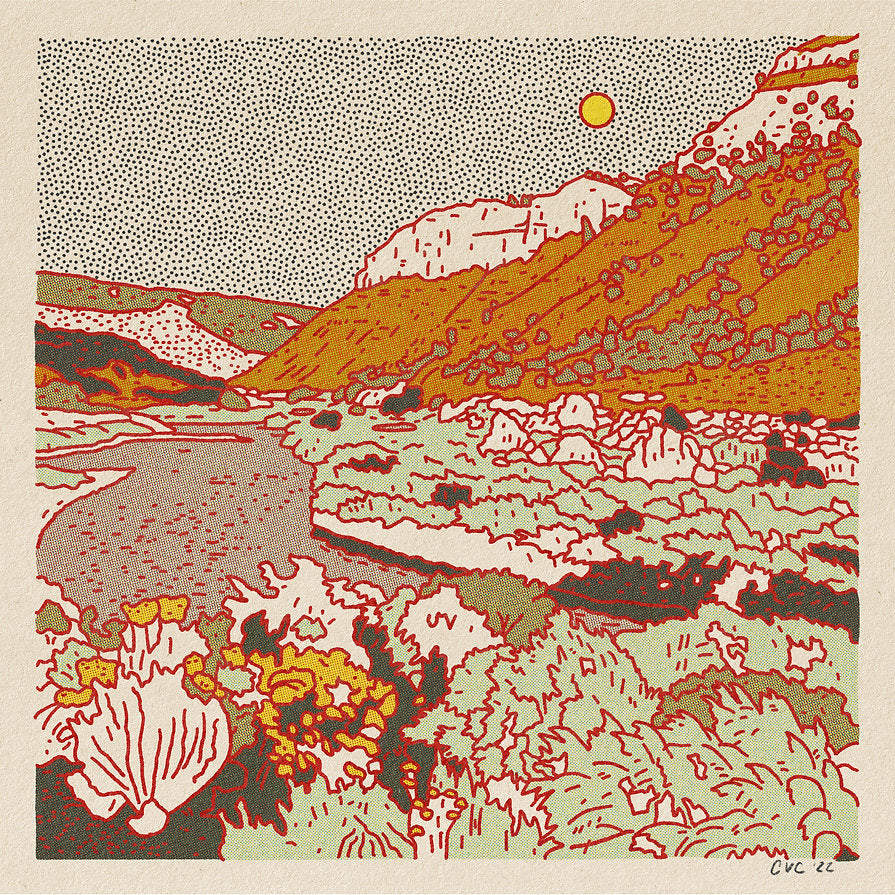 Caroline Clark 12"x12" Desert Mountain Art Prints