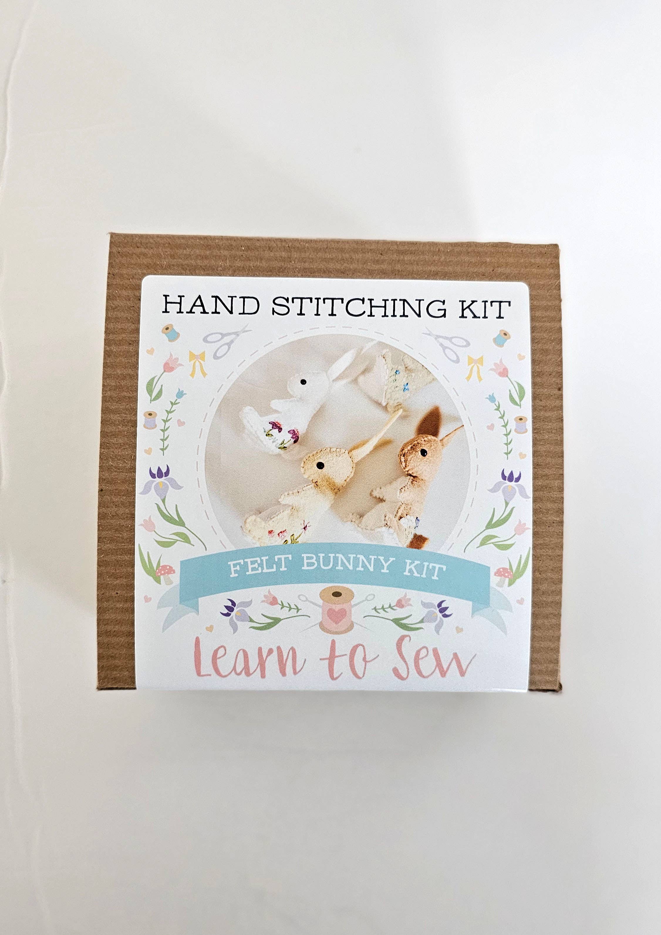 DIY Embroidered Felt Bunny Craft Kit - Hand Sewing Project