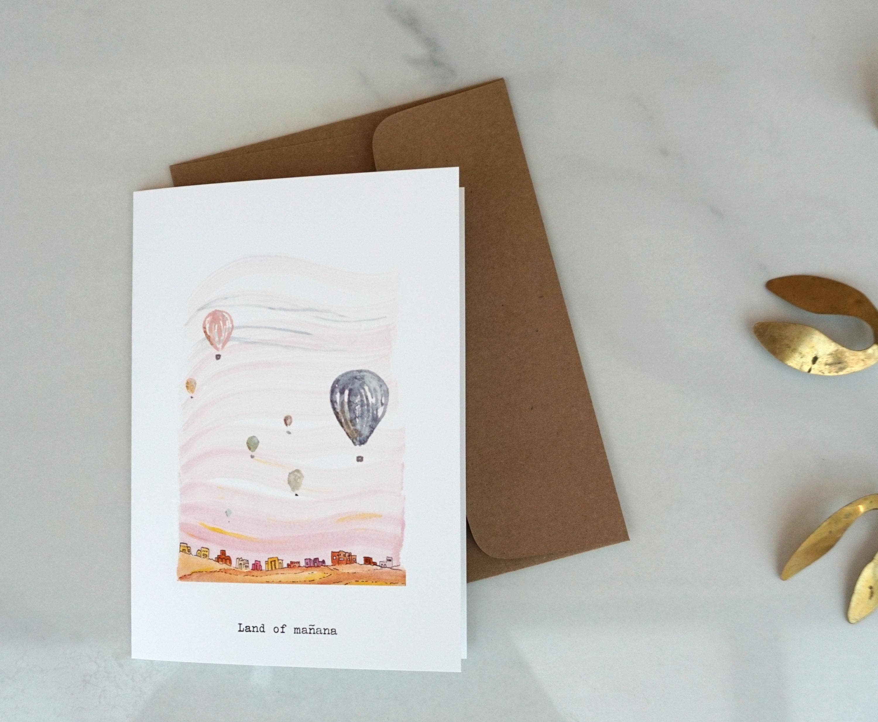 Hot Air Balloons "Land of Mañana" Card, A7