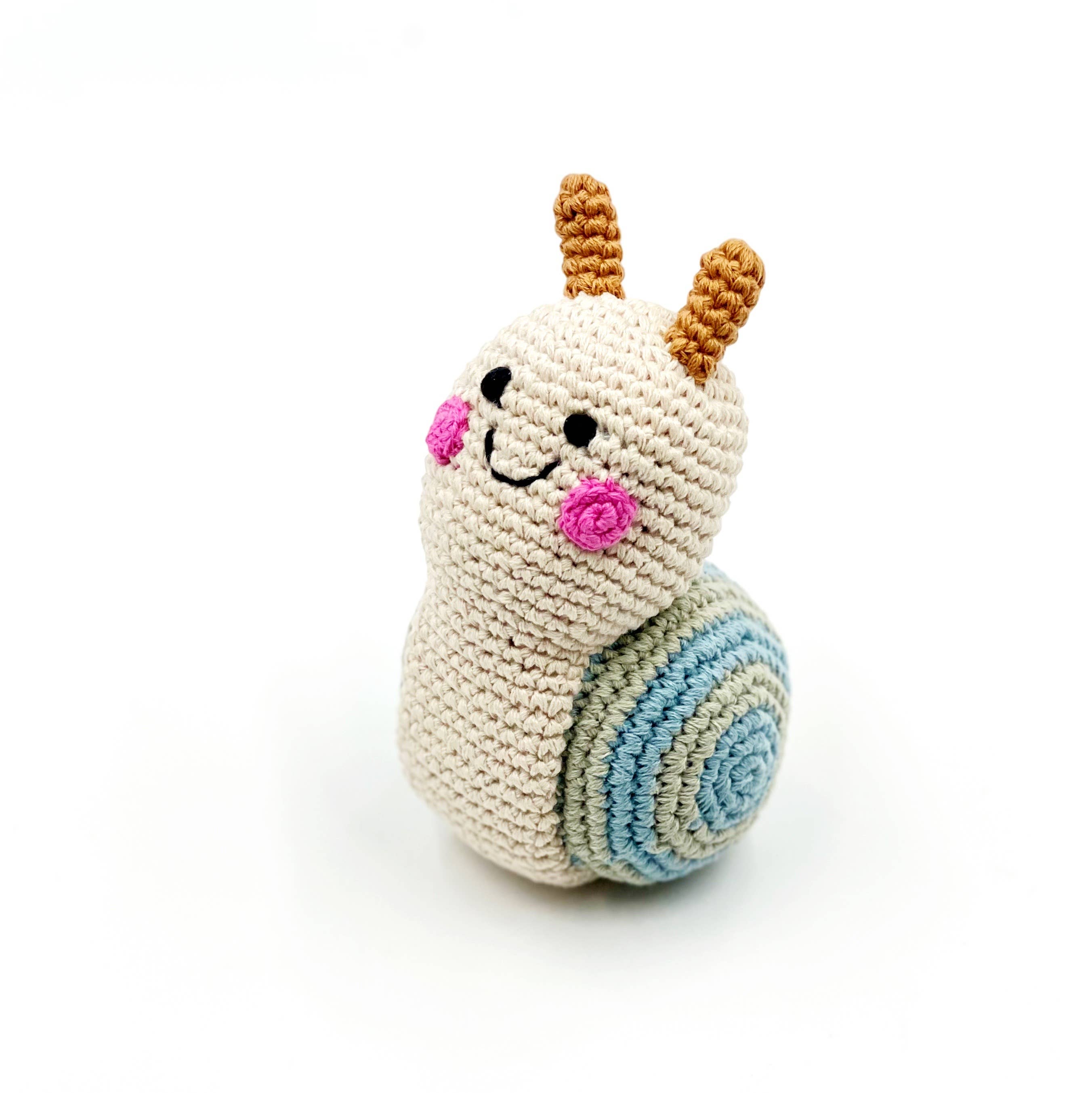 Plush Garden Snail Rattle