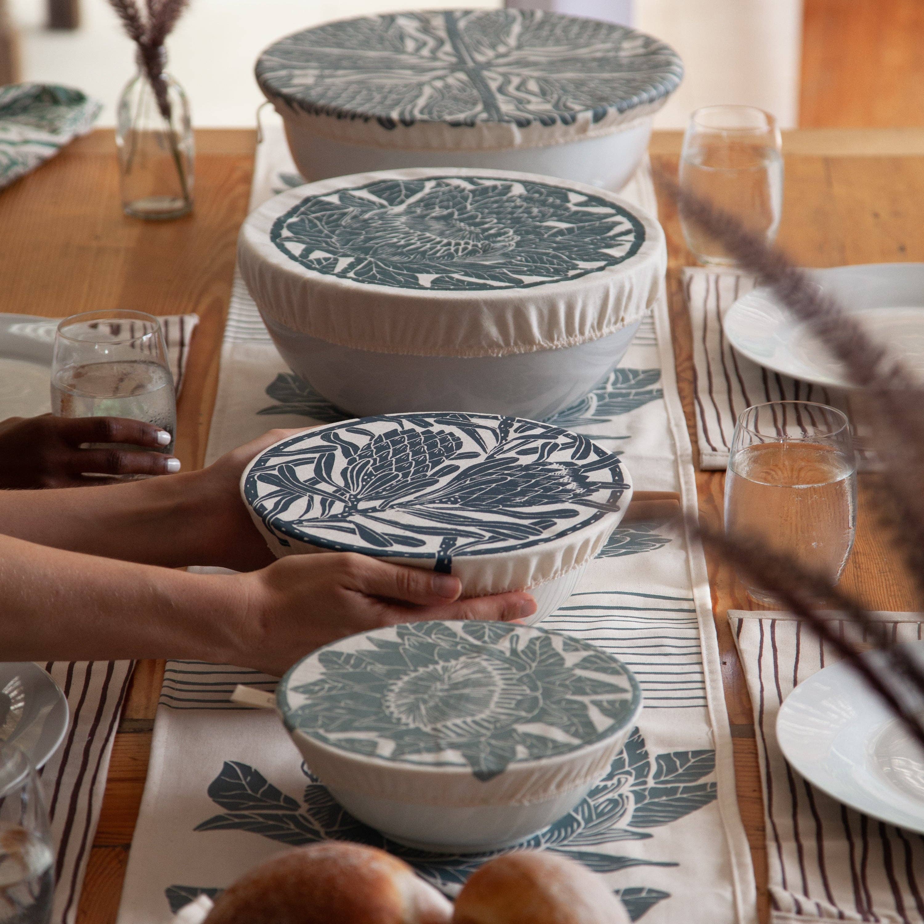 Dish and Bowl Cover | Large | Protea Print