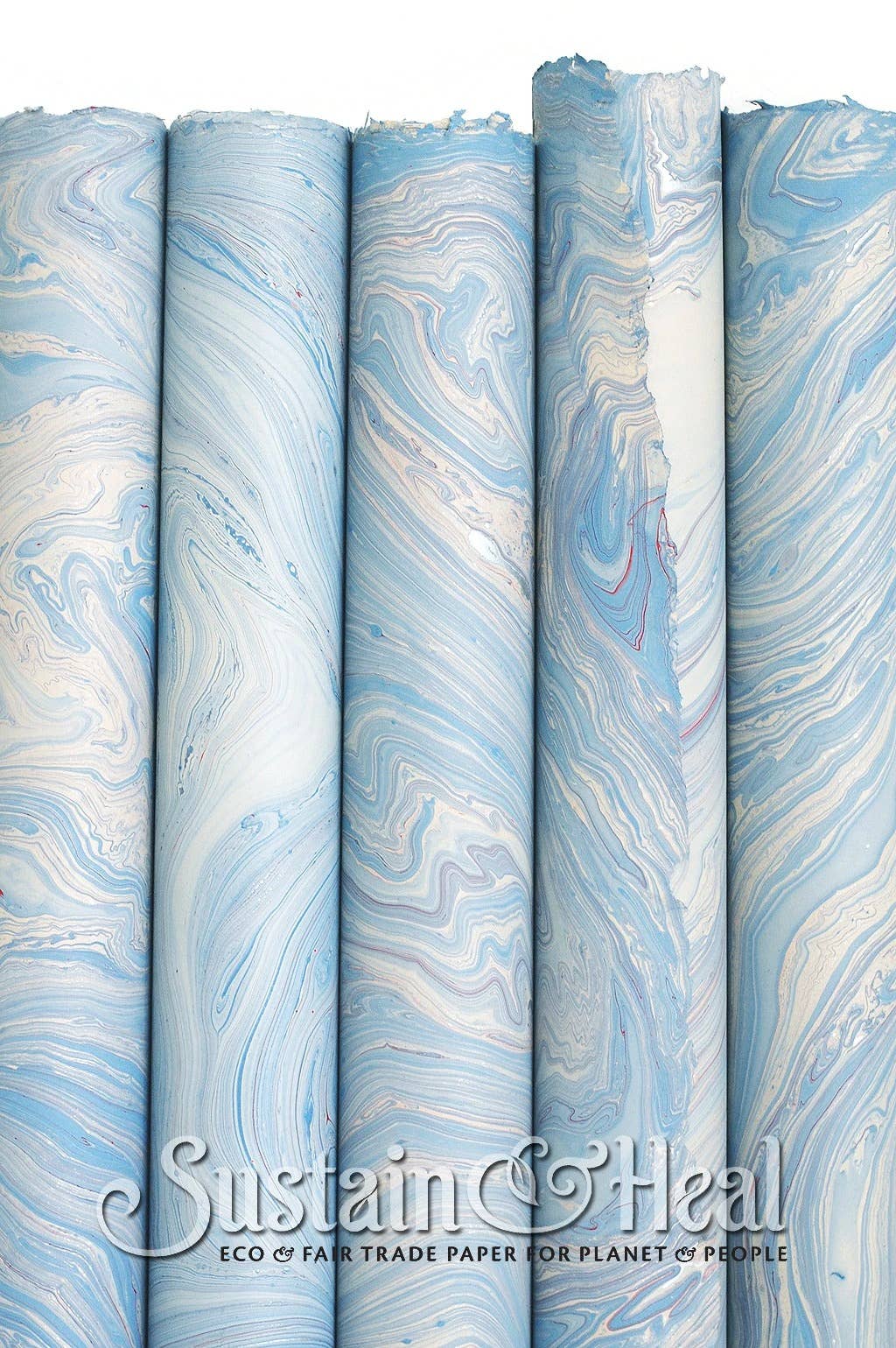 Light Blue Marble Sheet | Handmade Paper | #167