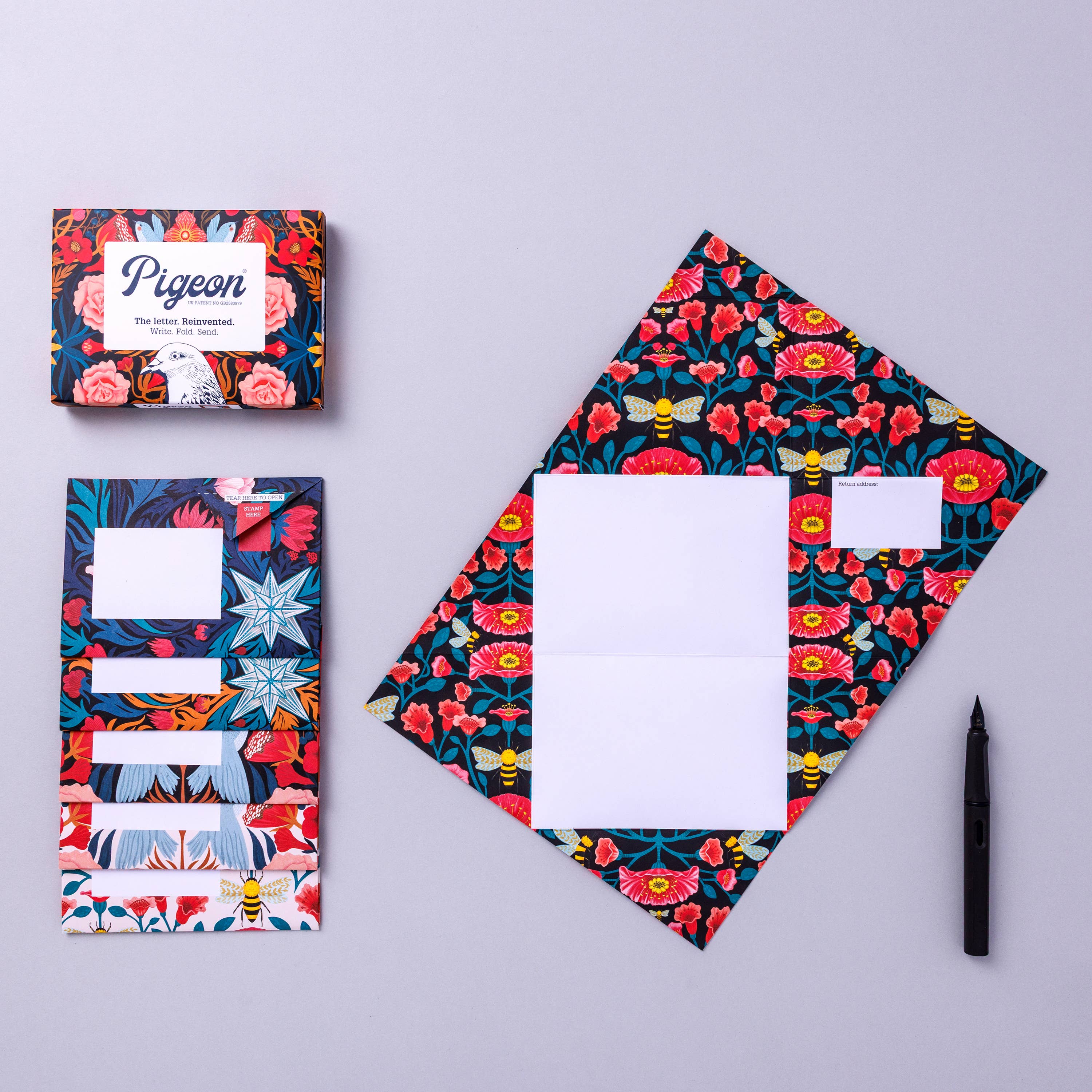 Bright & Beautiful Pigeon | Folding Letters | Pack of 6