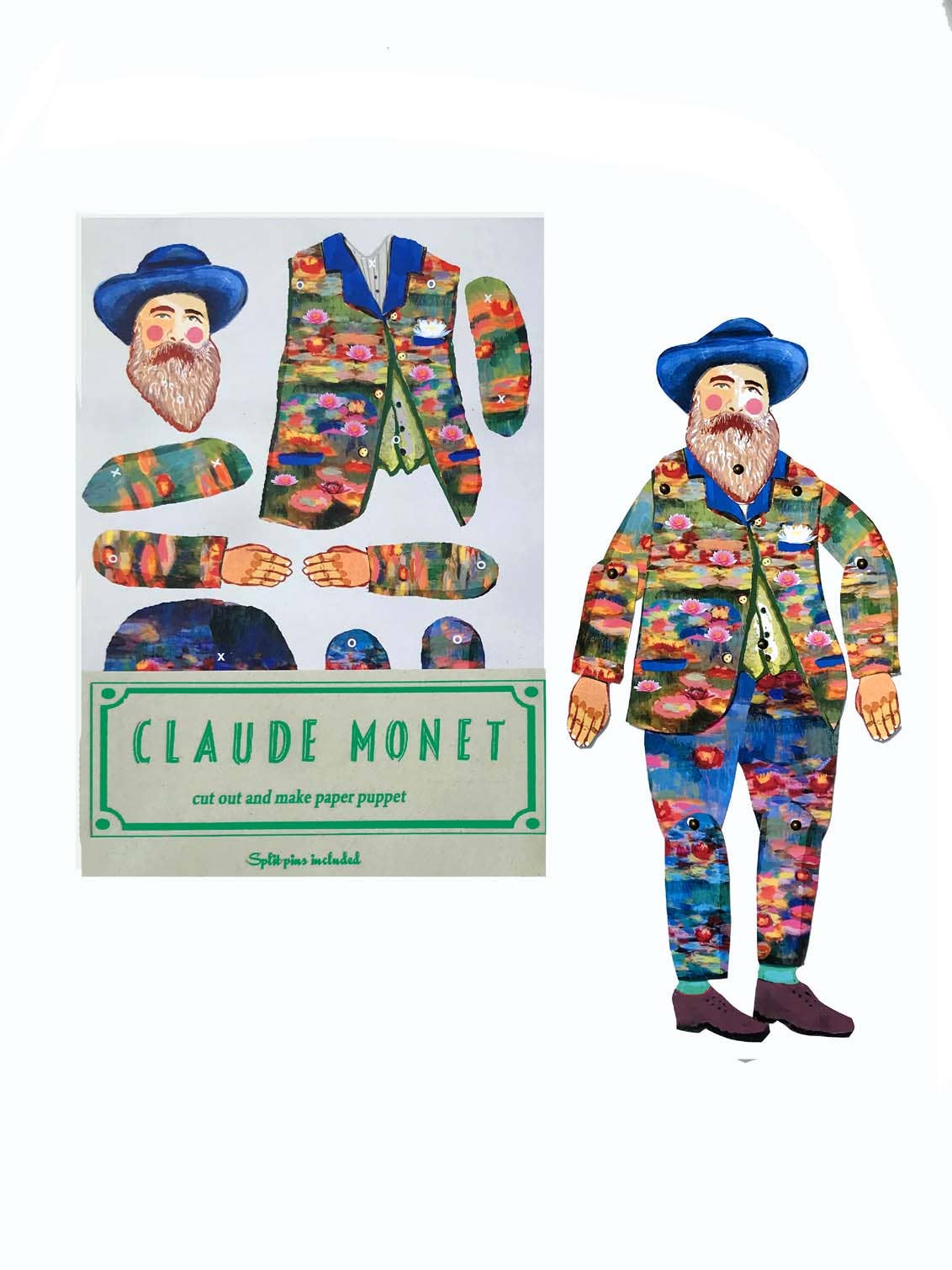 Claude Monet Paper Puppet