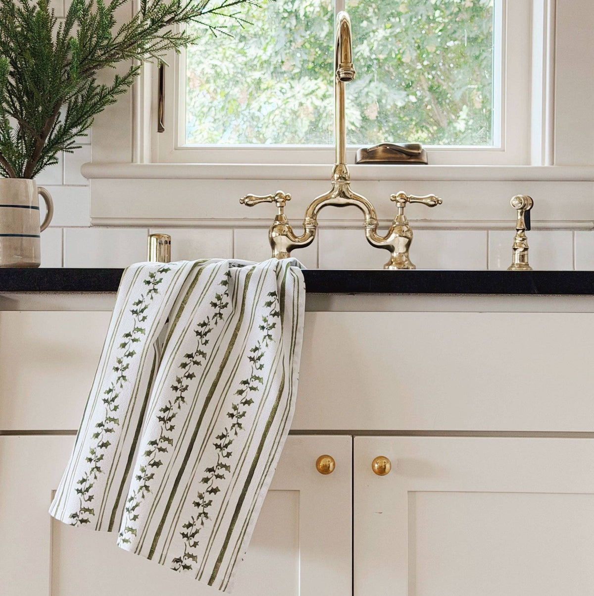 Holly Stripe | Cotton Flour Sack Tea Towel