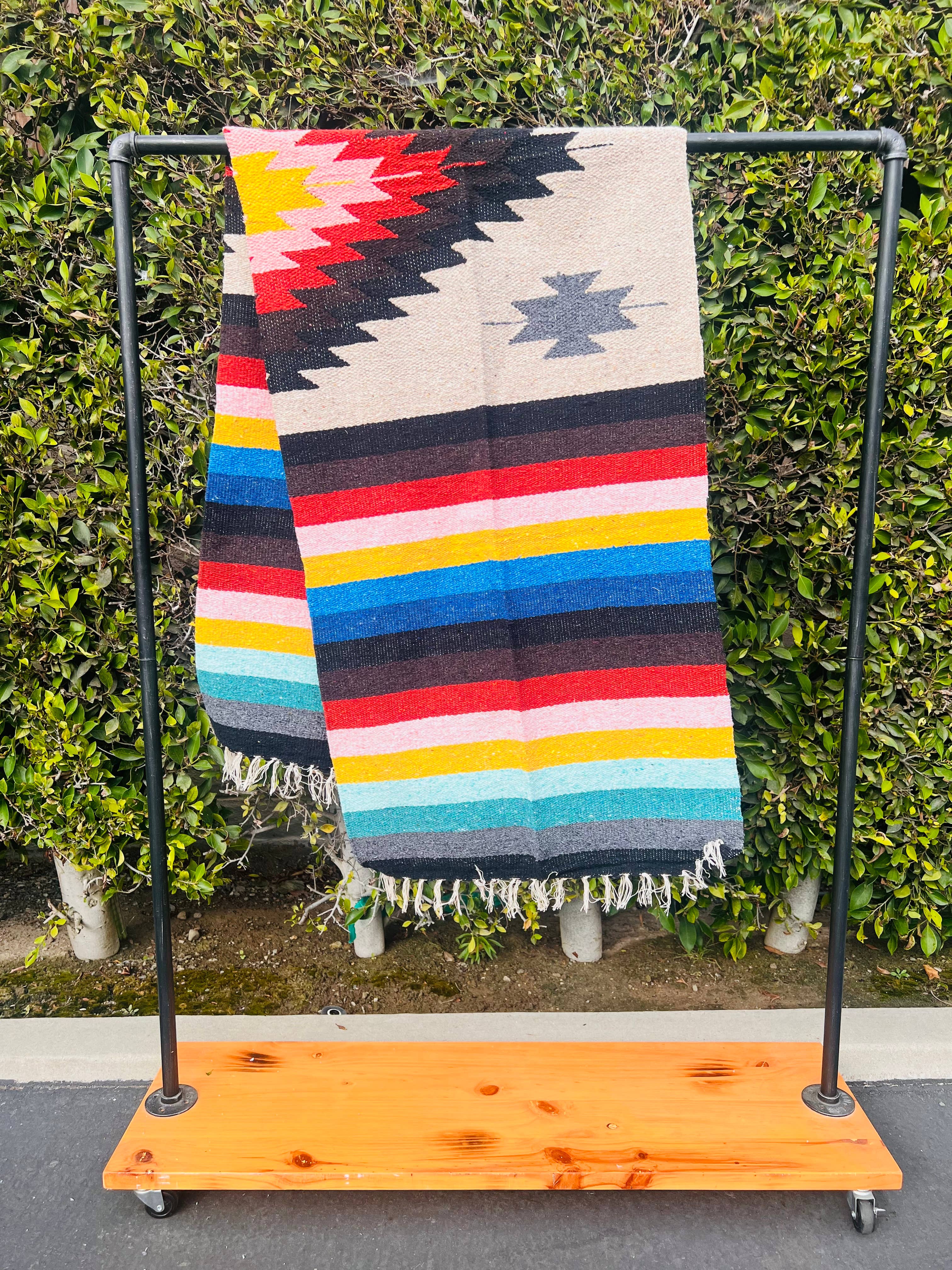 Rainbow Canyon Diamond Throw l Mexican Blanket
