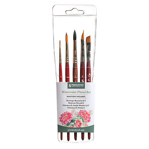 Watercolor Floral Brush Set
