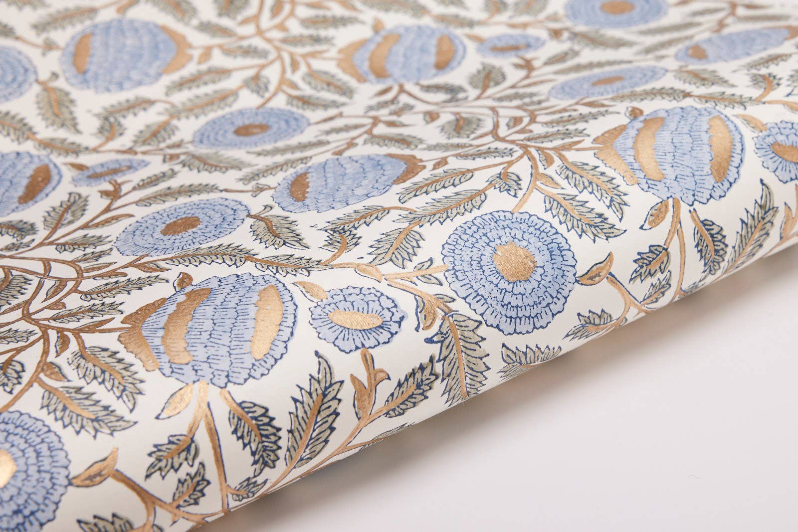 Marigold and Blue Flowers | Gift Wrap