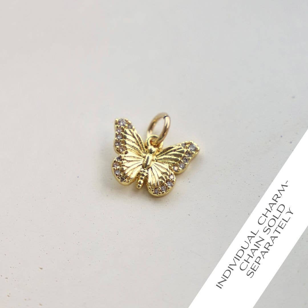 CZ Butterfly Charm