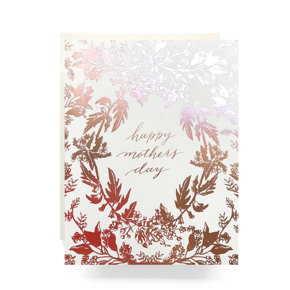 Rosegold Botanical Mother's Day Greeting Card